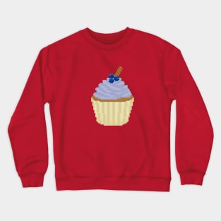 Periwinkle cupcake pixel art Crewneck Sweatshirt